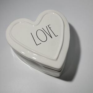 Rae Dunn Heart Shaped Ceramic Box